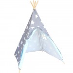 Children's Tent Star Pattern Teepee For Kids Cotton Canvas Play Tipi Children Playhouse For Kids Children's Room Tents Baby Tipi