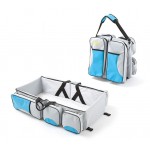 Multi-function foldable portable portable crib bed bed large capacity mummy bag shoulder baby bag travel bed^