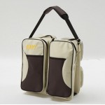 Multi-function foldable portable portable crib bed bed large capacity mummy bag shoulder baby bag travel bed^