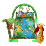Baby Infant Play Mat Rainforest Musical Gym Melodies Lights Deluxe Activity Tummy Time Floor Crawl Playmat Toy Game Blanket