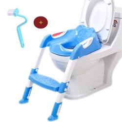 Baby Toilet Seat Baby Folding Potty Trainer Seat Chair Step With Adjustable Ladder Child Potty Seat Toilet With Free Brush