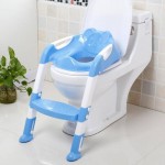 Baby Toilet Seat Baby Folding Potty Trainer Seat Chair Step With Adjustable Ladder Child Potty Seat Toilet With Free Brush