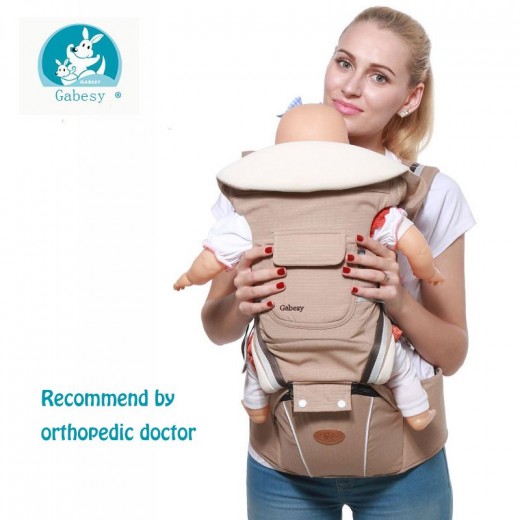 Gabesy luxury 9 in 1 Baby Carrier Ergonomic Carrier Backpack  Hipseat for newborn and prevent o-type legs sling baby Kangaroos