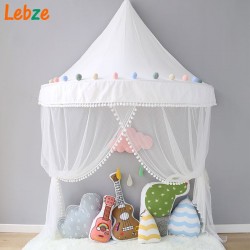 Children's Tent Baby Play Tent For Kids Cotton Canvas Tipi Indoor Teepees For Children Playhouse For Kids White And Pink Color