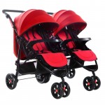 splittable twins baby stroller sitting lying folding two seat stroller double seat baby infant buggy