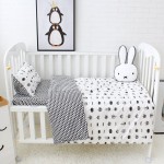 5 Pcs Baby Bedding Set Cute Pattern Cotton Cot Bedding Set For Children Including Baby Bed Sheet Quilt Pillow With Filler