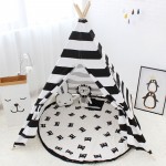 Children's Tent Cotton Canvas Tipi Stripe Teepees For Children Kids Tent Playhouse For Kids Child Cotton Tipi Indoor Teepee
