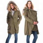 Maternity Clothings Spring Winter Jackets Kangaroo Outfit Mother Fur Hoodied Coat Patchwork Woman Outwear Maternity Jacket S-3XL