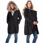 Maternity Clothings Spring Winter Jackets Kangaroo Outfit Mother Fur Hoodied Coat Patchwork Woman Outwear Maternity Jacket S-3XL