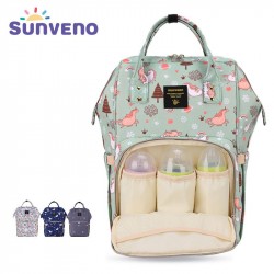 SUNVENO Mommy Diaper Bag Large Capacity Baby Nappy Bag Designer Nursing Bag Fashion Travel Backpack Baby Care Bag for Mother Kid