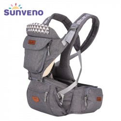 SUNVENO Ergonomic Baby Carrier Infant Baby Hipseat Sling Front Facing Kangaroo Baby Wrap Carrier for Baby Travel 0-36 Months