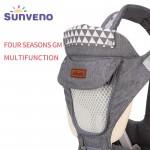 SUNVENO Ergonomic Baby Carrier Infant Baby Hipseat Sling Front Facing Kangaroo Baby Wrap Carrier for Baby Travel 0-36 Months