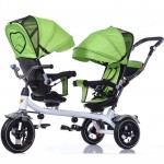 Anti UV Sunshade Twins Baby Stroller Double Tricycle Trolley Rotating Swivel Seat Prams Two Baby Carriage Carrier Buggies