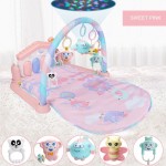 Karchibate Baby Kick & Play Activity Gym Mat Dinosaur House Piano Musical Fitness Toys Outdoor/Indoor Crawl Game Blanket Playmat