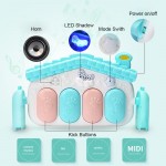 Karchibate Baby Kick & Play Activity Gym Mat Dinosaur House Piano Musical Fitness Toys Outdoor/Indoor Crawl Game Blanket Playmat