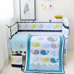 8pcs Baby Bedding Set For Newborns Cute Cartoon Pattern Baby Bed Linens Bumper/Quilt/Fitted Sheet/Bed Skirt/Blanket