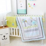 8pcs Baby Bedding Set For Newborns Cute Cartoon Pattern Baby Bed Linens Bumper/Quilt/Fitted Sheet/Bed Skirt/Blanket