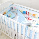 8pcs Baby Bedding Set For Newborns Cute Cartoon Pattern Baby Bed Linens Bumper/Quilt/Fitted Sheet/Bed Skirt/Blanket