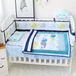 8pcs Baby Bedding Set For Newborns Cute Cartoon Pattern Baby Bed Linens Bumper/Quilt/Fitted Sheet/Bed Skirt/Blanket