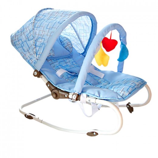 Portable Baby Rocking Chair, can sit can lie Multifunctional Baby Cradle, steel pipe Baby Chair with mosquito net